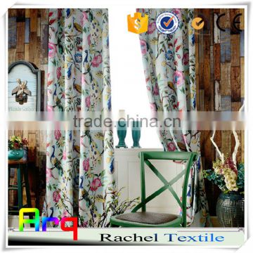 peacock flower printing 100% polyester velvet colorful style eco-friendly curtain fabrics                        
                                                Quality Choice