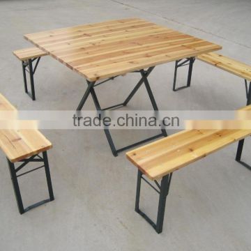 hotsale folding Wood beer table sets, beer table and bench