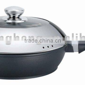 Die-cast aluminum saute pan