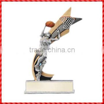 2014 Hot sale custom Resin Basketball Trophy