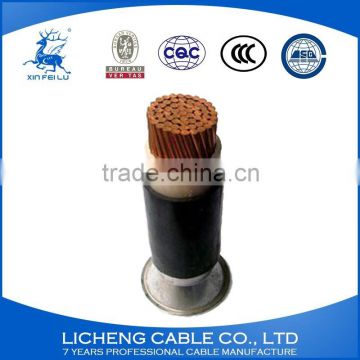 China single core 95mm2 Copper conductor XLPE insulated PVC sheathed power cable electric cable