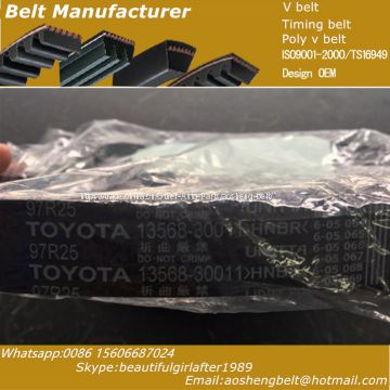 High quality with low price rubber TRANSMISSION belt 121MY21 Toyota  timing belt OEM13568-19056