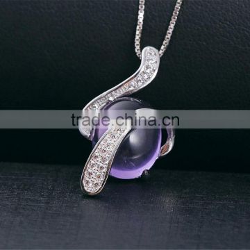 925 silver necklace jewelry for women crystal pendant