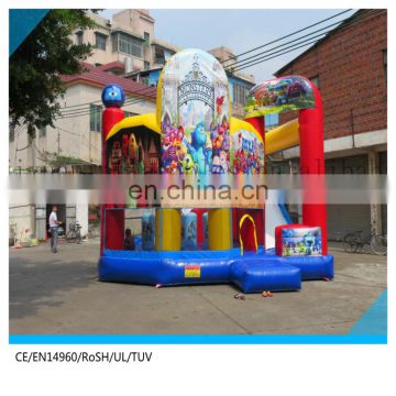 5 in 1 inflatable combo castle/inflatable bouncy castle/inflatable bouncers combo with art panel