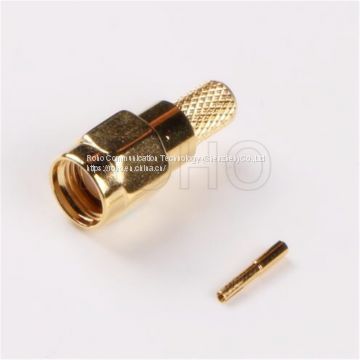 Male Crimp RF Coaxial SMA Connector for Rg142 Cable