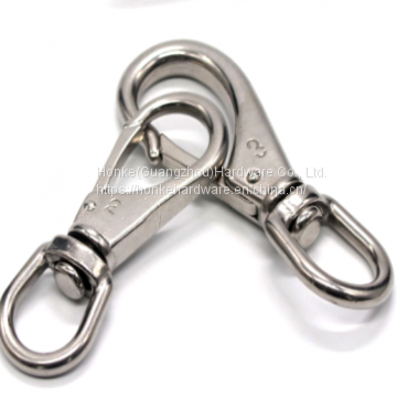 High Polished Small Stainless Steel Swivel Eye Bolt Snap Swivel Snap Hook