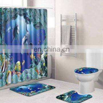 Custom logo carpet christmas shower curtains kiss my airs doormat custom design set China maker