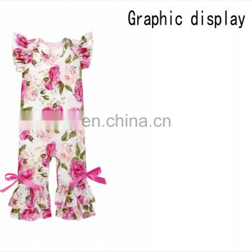 Pink Floral Romper Girls Boho Clothing Boutique