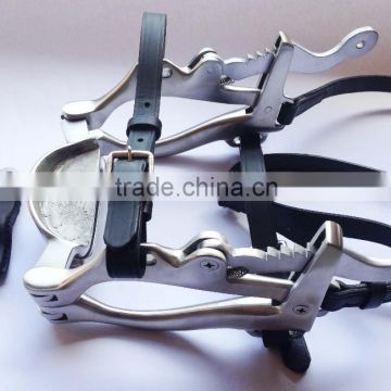 Horse Mouth Gag / Speculum with Genuine Leather Straps - Equine Dental Speculum - SE Horse Speculum (High Quality)
