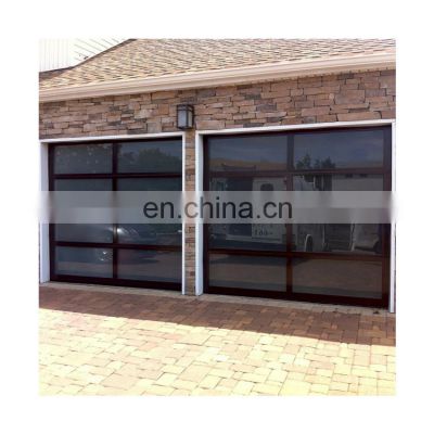Imported Motor Electric Automatic Coated Frosted Glass Measurement Aluminum Garage Door