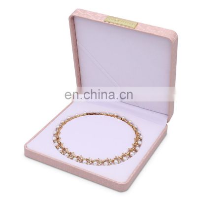 Wholesale Custom Jewellery packaging Boxes with velvet insert For Necklace Bracelet Packing Pink Jewelry Box