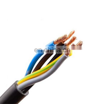 300/500V 450/750V PVC Plain annealed copper conductor flexible 2 3 5 core Stranded power cable Cord