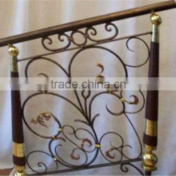 Modular Solid Wood Hand Made Wrought Iron Staircase