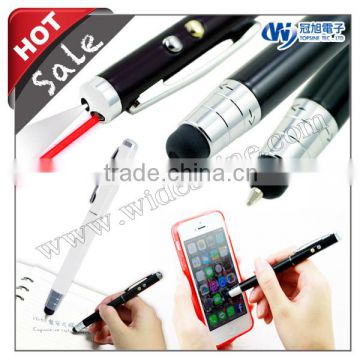 4 in 1 laser stylus touch pens and writing instruments , LED pen , hot new products for 2014 , ball pen
