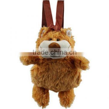 new design plush animal backpack, plush cat backpack, backpack with cat design