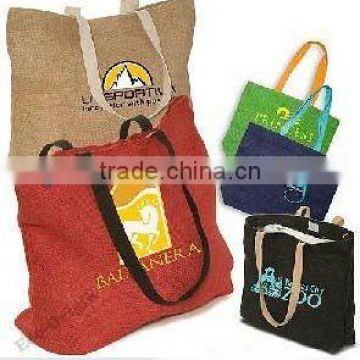 customized jute shopping tote bag