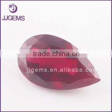 Hot shape pear shape red corundum stone 5# artificial ruby price