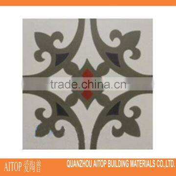 Flower design finish cement floor tile high quality 2016 wholesale brick tile cement body handmade 200x200mm cheap china