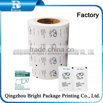 aluminium foil pack paper roll packing,aluminum foil wrapping paper for make-up wipes, screen cleaning wipes