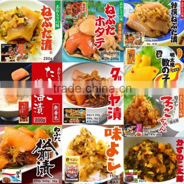 Traditional Japan made seafood snack Nebuta pickles for various dish
