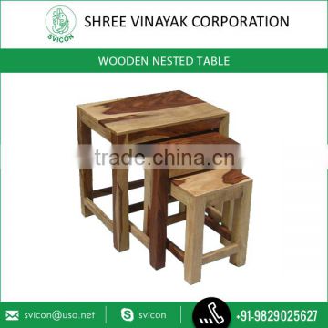 Home Furniture New Design Nesting End Wooden Table With Grea Finishing