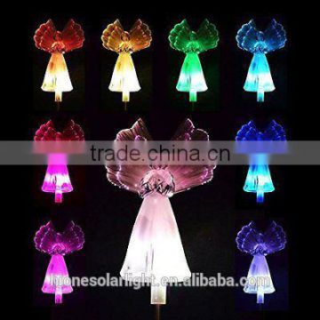 Color Changing Plastic Angel Solar Stake Light