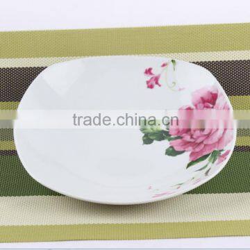 Wholesale Super White china porcelain square soup plates for restaurant