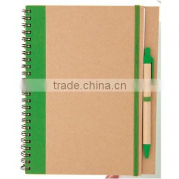 Environmental notebook spiral notebook with elastic craft notebook soft cover notebook cheap notebook