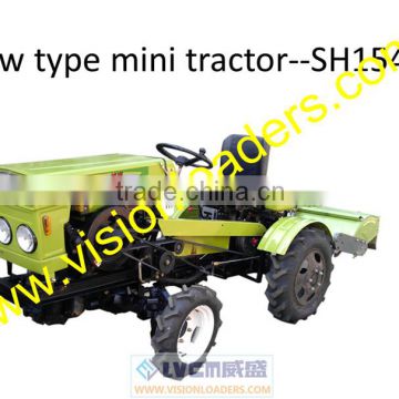 SH154 diesel engine mini tractor with four wheels driving
