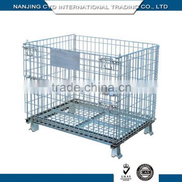 Factory Price Powder Coated Foldable Wire Mesh Roll Cage Container