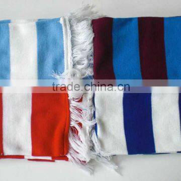 bob trading cheapest price football fans Knitting scarf fashion knitting scarf with pompoms