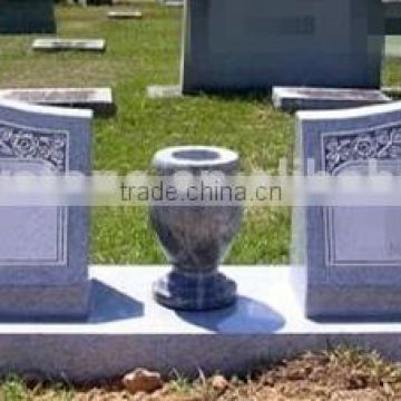 slant headstone for double