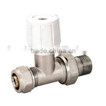 Straight Radiator Valves Nickel Lockshield