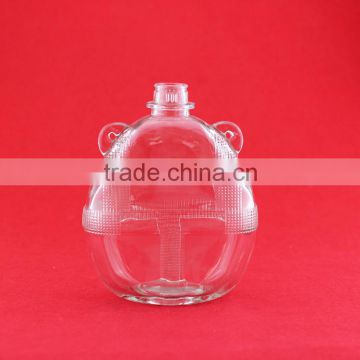 High quality frosted liquor bottles white gin bottles amphora glass bottle