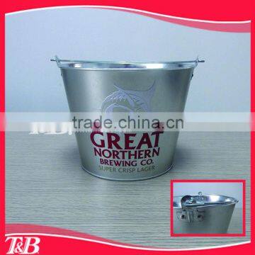 metal tin bucket with custom logo