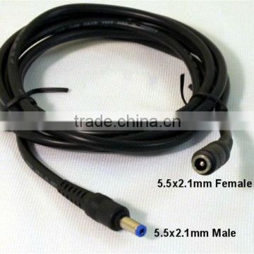 DC Power Extension Cable with 5.5x2.1mm male to female jack connector