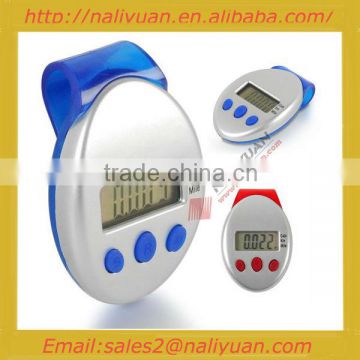 Hot sales pedometer with belt clip and LCD display for promotion