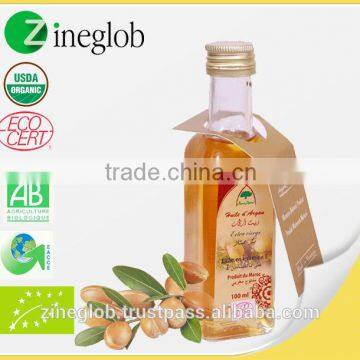 Pure argan oil edible 100 ml in Clair Glass Bottle
