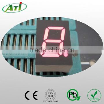 0.6 inch 7 segment led display, red color 1 digit