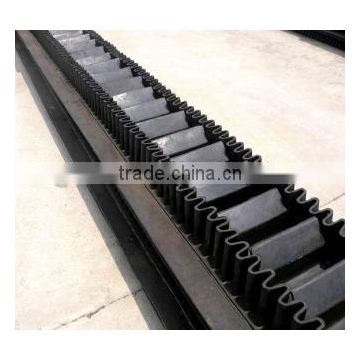 undulate sidewall pvc conveyor belt with cleat