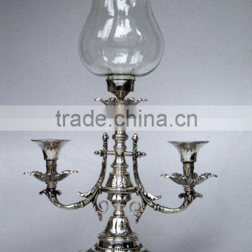 STORM LAMP Brass Silver Pewter Laquered CANDLE HOLDER