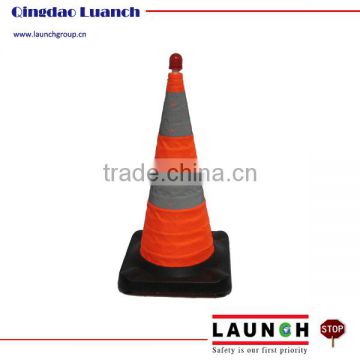 orange color retractable cone with led light