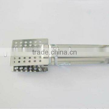 HF 335 bbq slotted tong, food tong in square shape