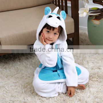 Fashion cute animal style fleece unicorn onesie for children unisex