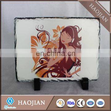 Artistic and decorative rock tile for sublimation with DIY logo