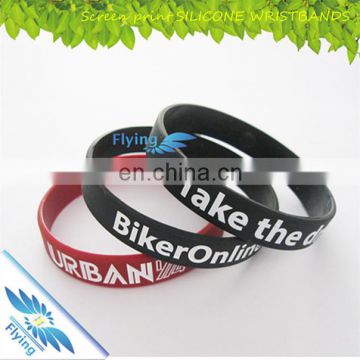 Top Rubber insoirational wristband silicone bracelet with hole