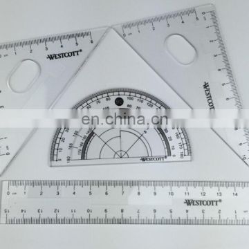 15cm triangular ruler set cheap student ruler set geometic 4pcs ruler set