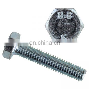 Non-Standard Size Round / Dome Head Yellow Zinc Coated Steel Nut Bolt
