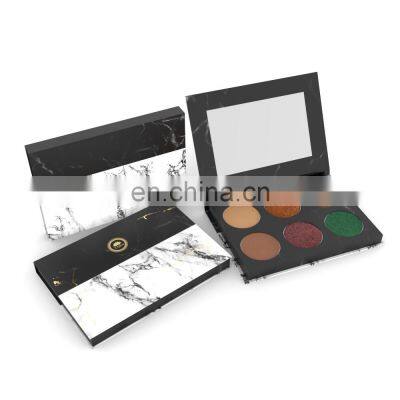 Custom Printing Marbled Make-up Nude Eyeshadow Palette Wholesale Magnetic Empty Eyeshadow Paper Package