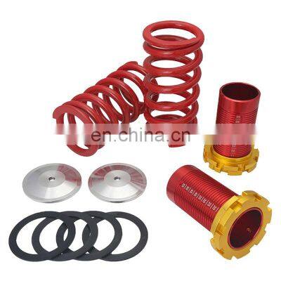 Performance 1''-4'' Adjustable Coilover Lower Springs Suspension Kit Red for 88-00 Honda Civic